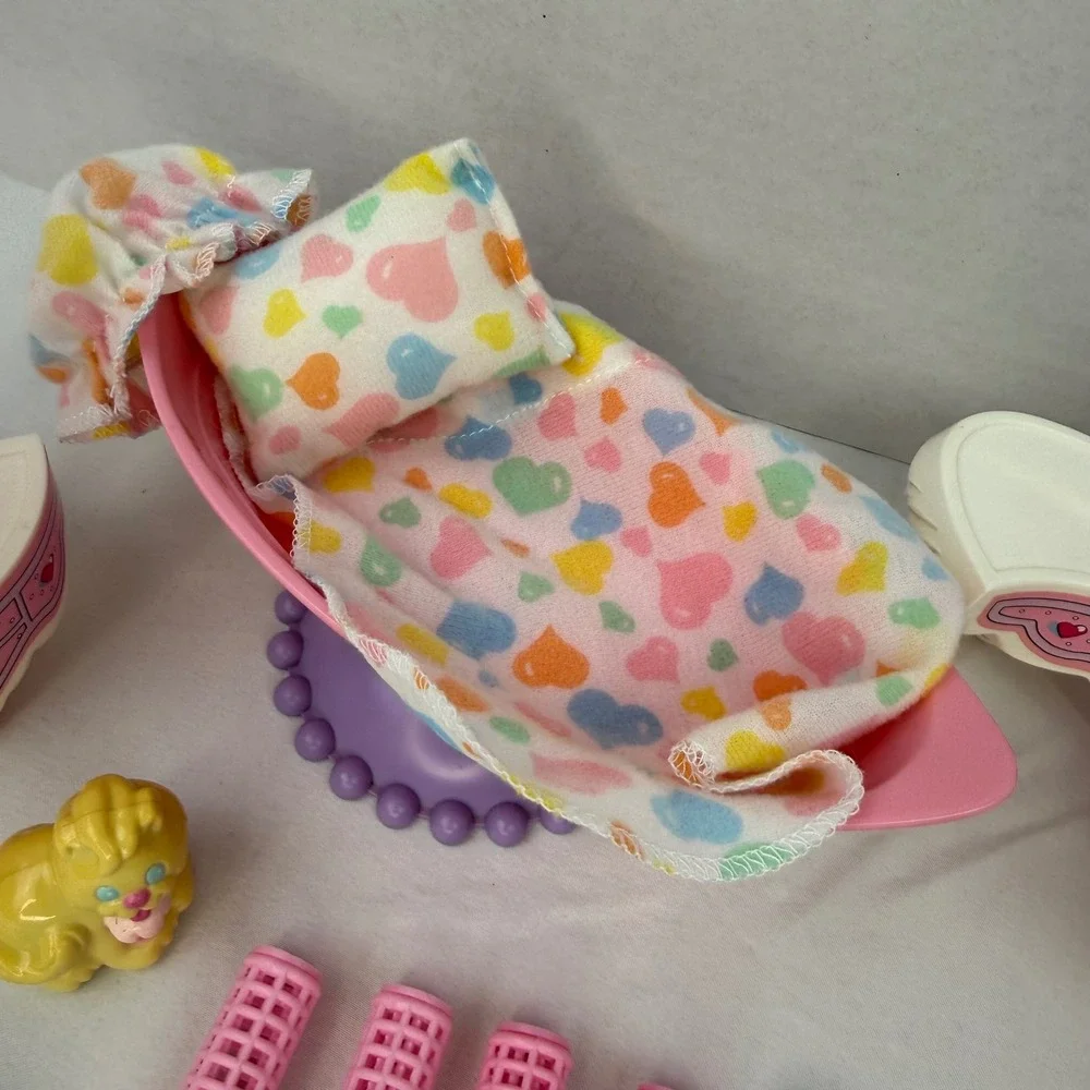 Vintage Mattel Cherry Merry Muffin Banana Split Bed Vanity Furniture Set 90s Toy